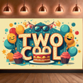 thumbnail image 6 of LUUFILx Colorful and Fun Banner for Second Birthday Bash Two Cool Theme Party Supplies Background Decoration Backdrop for Photography Props Birthday Party Decorations, 6 of 8