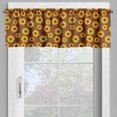 thumbnail image 4 of Ambesonne Sunflower Valance & Curtain, Cartoon Blossoms, 55"x24", Brown Yellow Green, 4 of 6