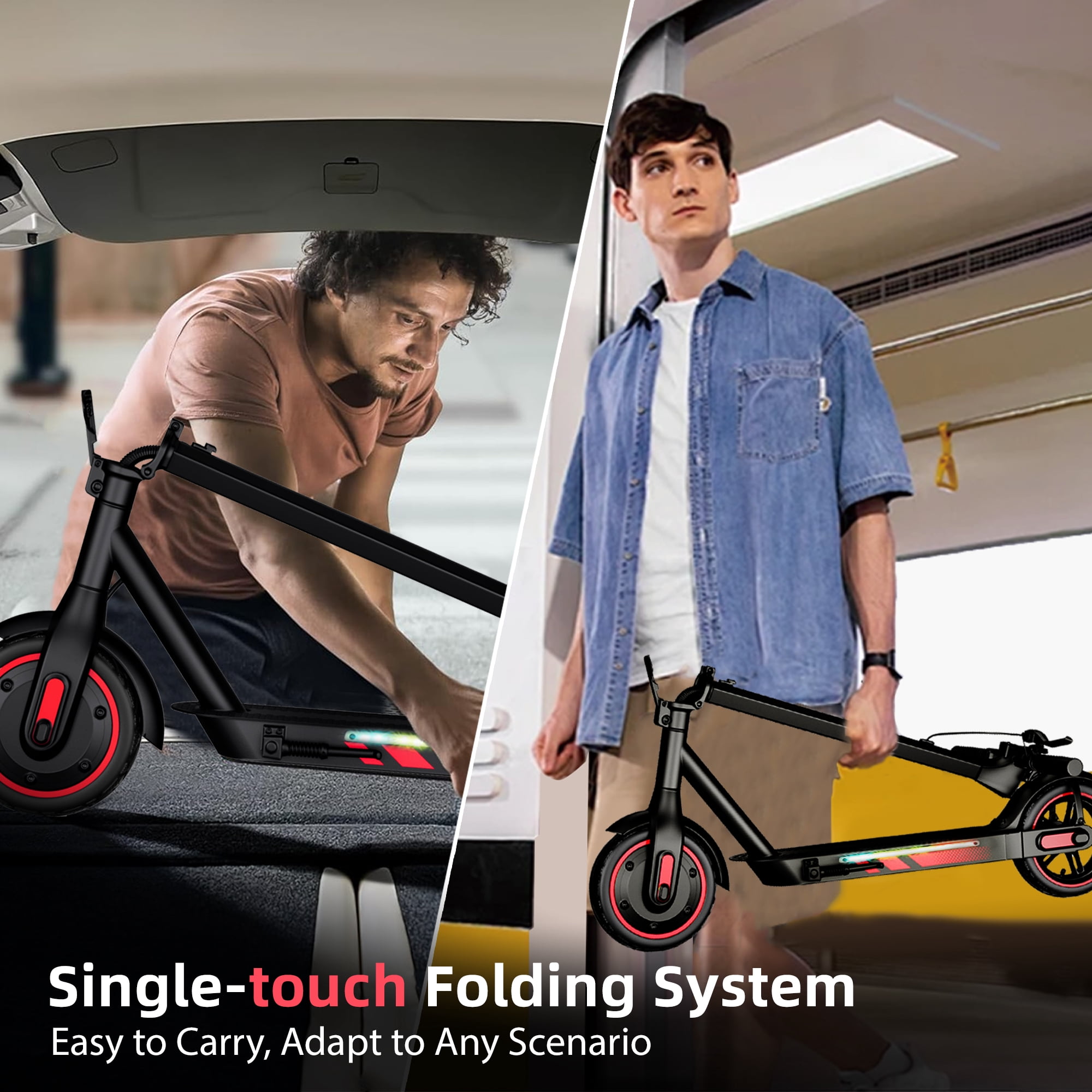 STOKRA Electric Scooter Adults, 600W Motor, 28 MPH Top Speed,10" Vacuum Big Tires, Foldable E-Scooter with App Control & Disc Braking System for Smart APP Contro