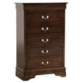 thumbnail image 2 of G2125 Cappuccino Chest, Traditional Style With English Dovetailed Drawers, Beige Particle Board, 48" X 16" 31 Chest - G2125, Bedroom Furniture Base,, 2 of 2