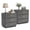 Gray, variant on MOONMISS Modern 3-Drawer Nightstand Set of 2,Bedside Table with Sturdy Base & Gold Handles for Bedroom,Living Room,Light Oak