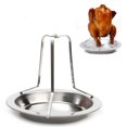 thumbnail image 1 of VONKY Professional Stainless Steel Chicken Roaster Rack Holder Non-Stick BBQ Rack Grid Roasted Chicken Plate for Camping Dinner, 1 of 1