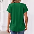 thumbnail image 6 of Dwellite T-Shirts Short Sleeve V Neck Tees Tops for Women Fashion Lightweight Soft Casual Summer Clothes 2026 Green M, 6 of 6