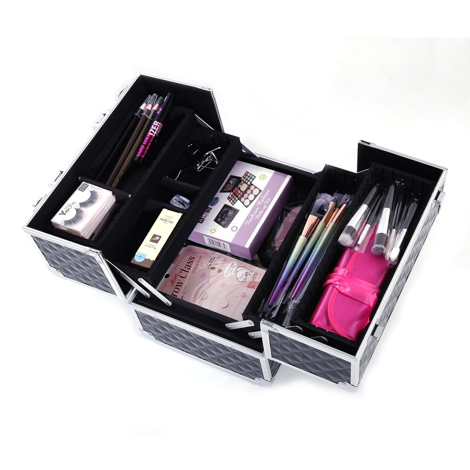 Veryke Makeup Travel Case, Makeup Train Case, 13" Large Make Up Artist