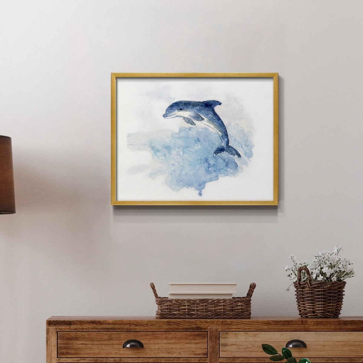 Wave Jumping by Sally Swatland - Restickable Framed Giclée Print
