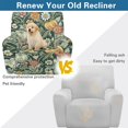 thumbnail image 4 of Xixirimido Vintage Pumpkins Daisy Flower Recliner Chair Covers 4 Pieces, Stretch Lazy Boy Recliner Cover, Recliner Slipcover with Pockets, Furniture Protector for Living Room Pets Kids, 4 of 8
