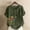 Army Green, variant on Women Cute Floral Print Linen Shirts Short Sleeve Gauze Tops Loose Fit Cotton Blouses Trendy 2025 Clothing