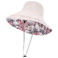 thumbnail image 3 of Sombrero reversible para el sol para mujer, ideal para vacaciones de verano, viajes, playa, pescador., 3 of 7