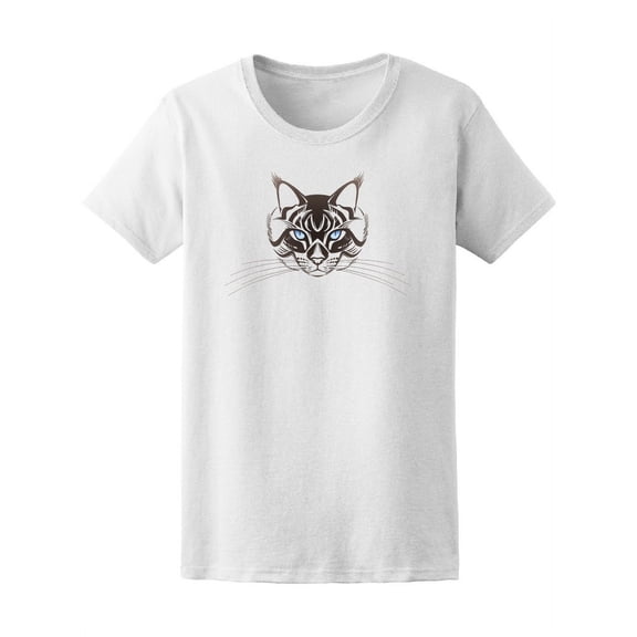 Beautiful Two Color Cat Face T-Shirt Women -Image by Shutterstock, Female XX-Large