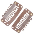 thumbnail image 4 of Unique Bargains 20 Pcs U Shape Snap Wig Clips for Hair Extension Light Brown, 4 of 5