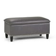thumbnail image 1 of Simpli Home Banc de Rangement en Simili Cuir Émilie en Gris Pierre, 1 of 7