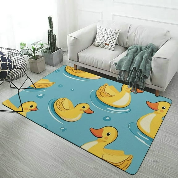 Cute Yellow Duck Carpet Style Living Room Bedroom Rug Modern 3d Entry Door Mats Household