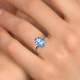 thumbnail image 4 of Gem Stone King PLAT-900 Platinum Millennium Blue Mystic Quartz Engagement Ring for Women | 1.80 Cttw | Oval 9X7MM | Gemstone Birthstone | Size 6, 4 of 6