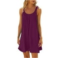 thumbnail image 2 of Summer Dress for Women 2024 Plus Size Fashionable Sleeveless Round Neck Printed Loose Long Dress, 2 of 5