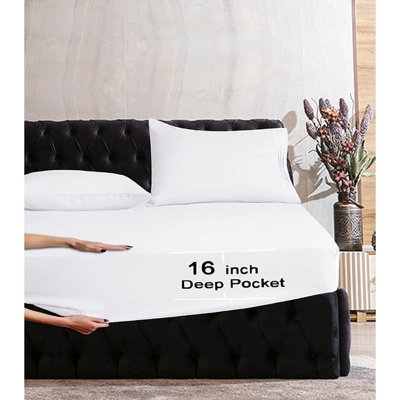 1500 Premier Hotel Collection Egyptian Quality 1-Piece Fitted Sheet, California King White