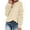Beige, variant on Aoochasliy Womens Sweaters Pullover Clearance Casual Trendy Solid Hollow Out Pullover Round-Neck