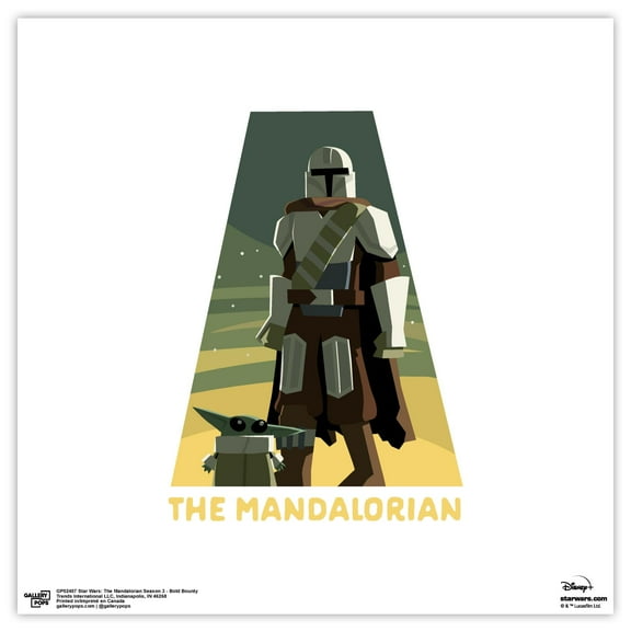 Gallery Pops Star Wars: The Mandalorian Season 3 - Bold Bounty Wall Art, Unframed Version, 12" x 12"