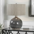 thumbnail image 3 of Uttermost Vardenis Steel and Ceramic Table Lamp in Charcoal and Brown, 3 of 3