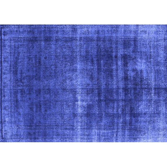 Ahgly Company Indoor Rectangle Oriental Blue Industrial Area Rugs, 8' x 10'
