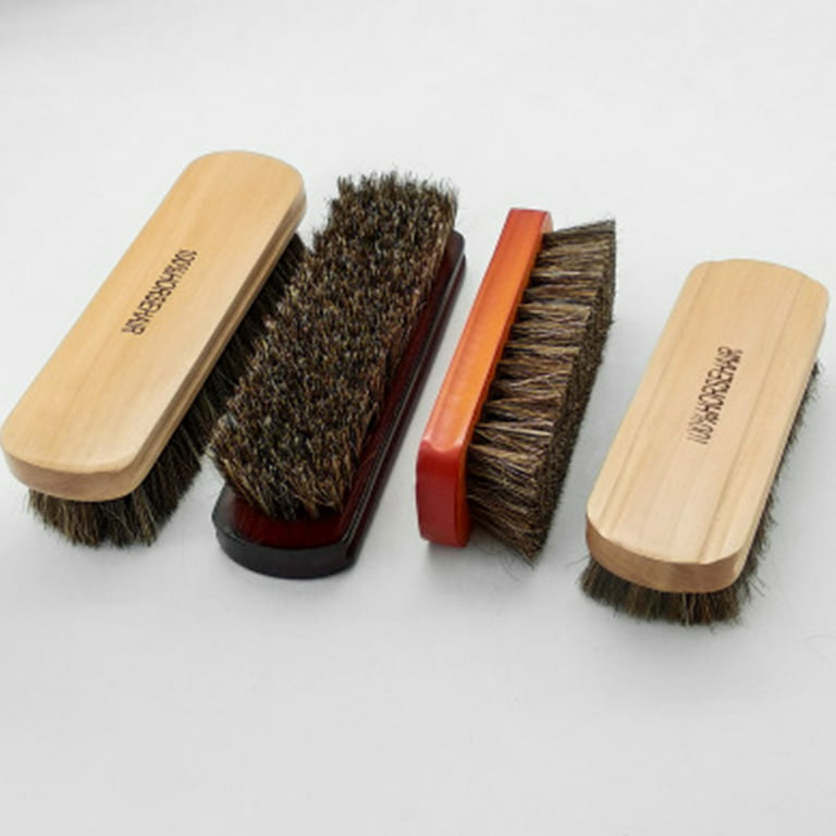 Horse Hair Cleaning Brush Big Size Car Interior Leather Tire Shoes Bag  Sofacleaning Tool Bristle Polishing Soft Brush