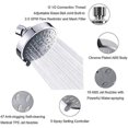 thumbnail image 2 of High-Pressure Fixed Shower Head,Diameter 10cm, 5 Spraying Modes Adjustable, rotated 360 Degrees,Anti-Low Water Pressure, Chrome Plating, Suitable for, 2 of 3