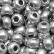 Czech Seed Beads 6/0 Silver Supra Metallic (1 ounce)
