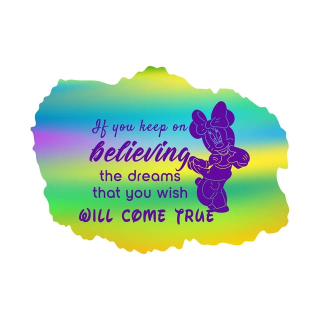 Dreams That You Wish Come True Keep On Believing Inspiring Quote Vinyl Design Wall Art Sticker Designs Vinyl Stickers For Home House Walls Rooms Windows Bedroom Decoration Size (20x20 inch)