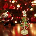 thumbnail image 6 of Hwkond Artificial Christmas Tree Tabletop Metal Christmas Tree Wrought Iron Ornament Display Stand Christmas Ornament 10 Inch Desktop Decorations Mini Xmas Tree, 6 of 7