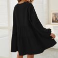 thumbnail image 5 of Vestidos Para Mujer Vestidos de Otoño Otoño de Moda Con Cuello en V Manga Larga Color Sólido Mangas Abullonadas Vestido Casual Odeerbi ODB130148, 5 of 5