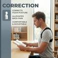 thumbnail image 4 of Posture Corrector for Men & Women - Adjustable Copper Infused Orthopedic Brace for Pain Relief from Bad Posture, Slumping - Targets Upper Back, Shoulders, Neck, Clavicle, 4 of 7