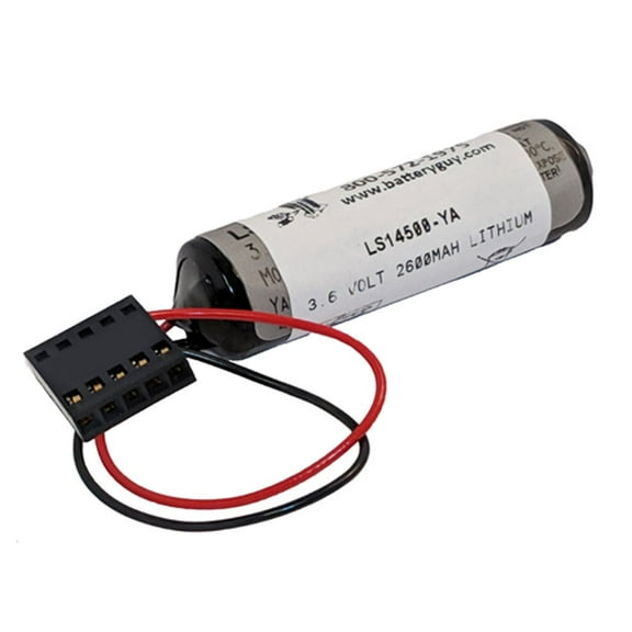 BatteryGuy 192404060381-LS14500-YA Replacement for the ER6VC3N lithium battery  - 3.6V 2500mAh (Non Rechargeable)