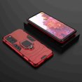 thumbnail image 4 of Dteck Shockproof Case For Galaxy S20 FE 6.5 inch, Rotating Ring Armor Dual Layer Ring Kickstand Shockproof Drop Protection Compatible Magnetic Car Mount case Holder, red, 4 of 5
