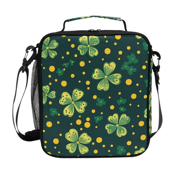 Haosy Clover and Dots Reusable Lunch Box Men/Women Insulated Lunch Bag for School Picnic Travel