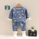 thumbnail image 3 of Conjunto de pijama para bebé y niña, ropa de dormir de lana cálida para niño y niña de 0 a 4 años, de Navidad, 3 of 4