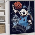 thumbnail image 5 of Funny Cute Panda 4 Piece Shower Curtain Sets, Non-Slip Rugs, Toilet Lid Cover And Bath Mat, for Bathroom Decor Set, 72" X 72", 5 of 8