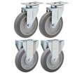 thumbnail image 2 of Caster Replacement Kit For Rubbermaid Set Of 4 5 Non-Marking Rubber For Rubbermaid 4600 And 4700 Series Carts And Trucks, 2 of 4