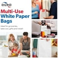 thumbnail image 6 of DURO 20# Large White Paper Bags Bulk, 500-Count, 8.25x5.93x13.62 Inches, 6 of 7