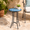 Blue White Checkered, variant on 14 inch Side Table, Round Iron Top End Table, Indoor Outdoor Accent Table, Blue & White Checkered Mosaic