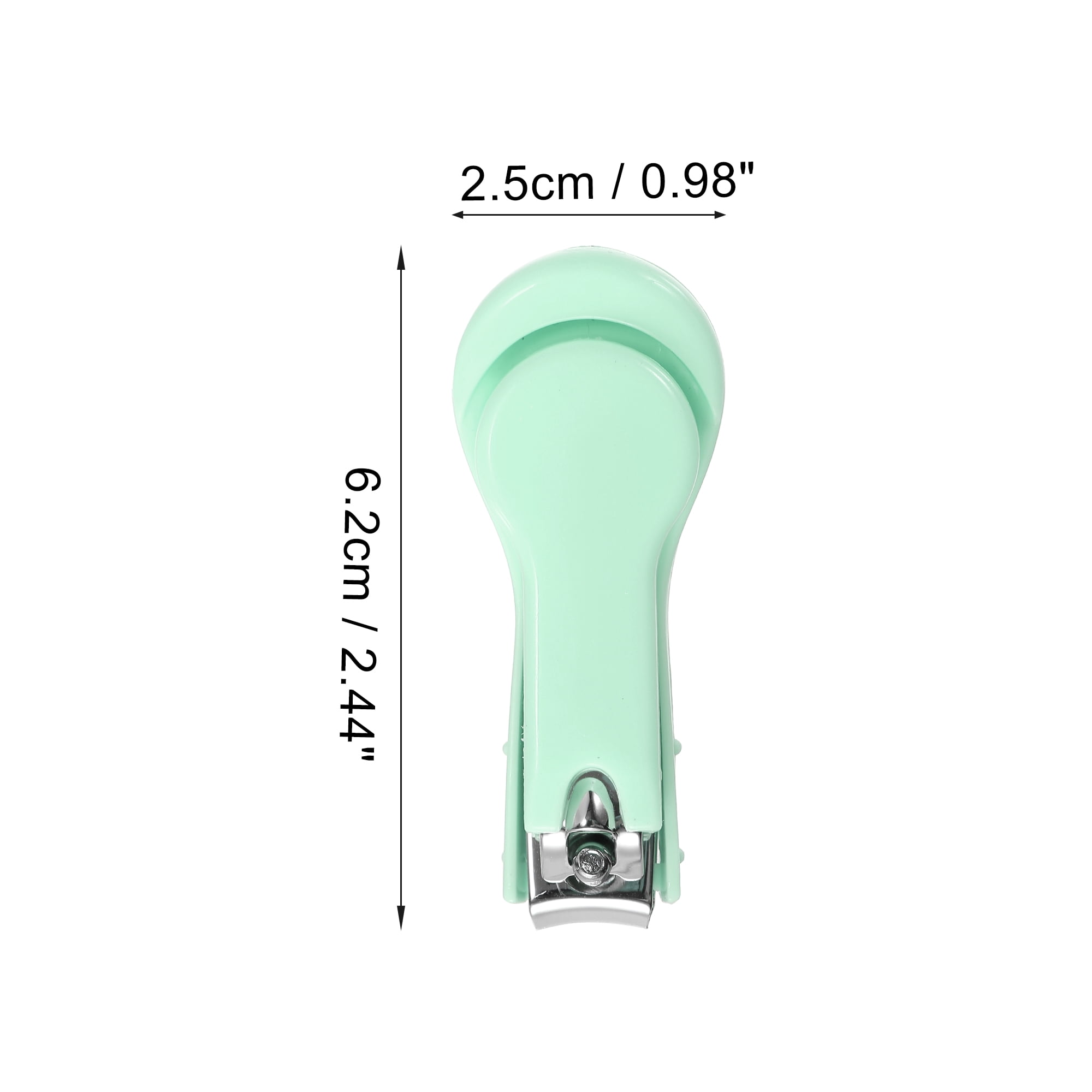 Unique Bargains Portable Nail Clippers Toenail Clippers 2.44"x0.98"x0.51" Green