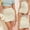 Beige, variant on Fesfesfes Women Skirt Solid High Waist Mini Skirt Slim Short Straight Skirt Under $10