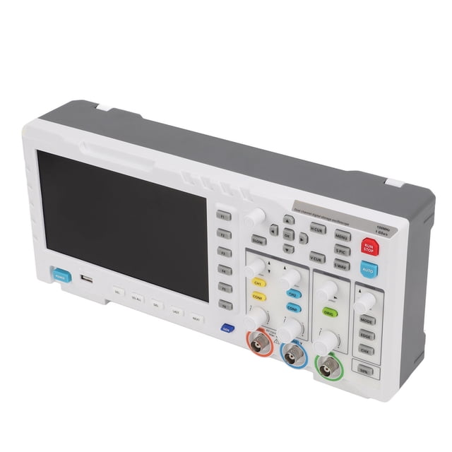 Compact 1014D Dual-Channel Digital Oscilloscope with Built-In DDS Signal Generator, 100MHz Bandwidth, 1GSa/s Sampling Rate, 7-Inch LCD Display, USB Connectivity, and 1GB Storage for Advanced Signal