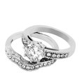 thumbnail image 4 of His & Hers Stainless Steel 2.29 Ct Cz Bridal Set & Men's Eternity Wedding Band Women's Women's Size 08 Men's 06mm Size 10, 4 of 4