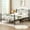 Black, variant on VECELO Twin Size Metal Bed Frame with Headboard and Footboard, Mattress Foundation/No Box Spring Needed, Black