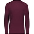 thumbnail image 2 of Augusta Sportswear B25734538 Super Soft-Spun Polyester Long Sleeve T-Shirt, Maroon - 3XL, 2 of 5
