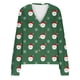 thumbnail image 5 of Puntoco Chaqueta Tipo Cárdigan Informal Con Botones Y Estampado Navideño Para Mujer, 5 of 5