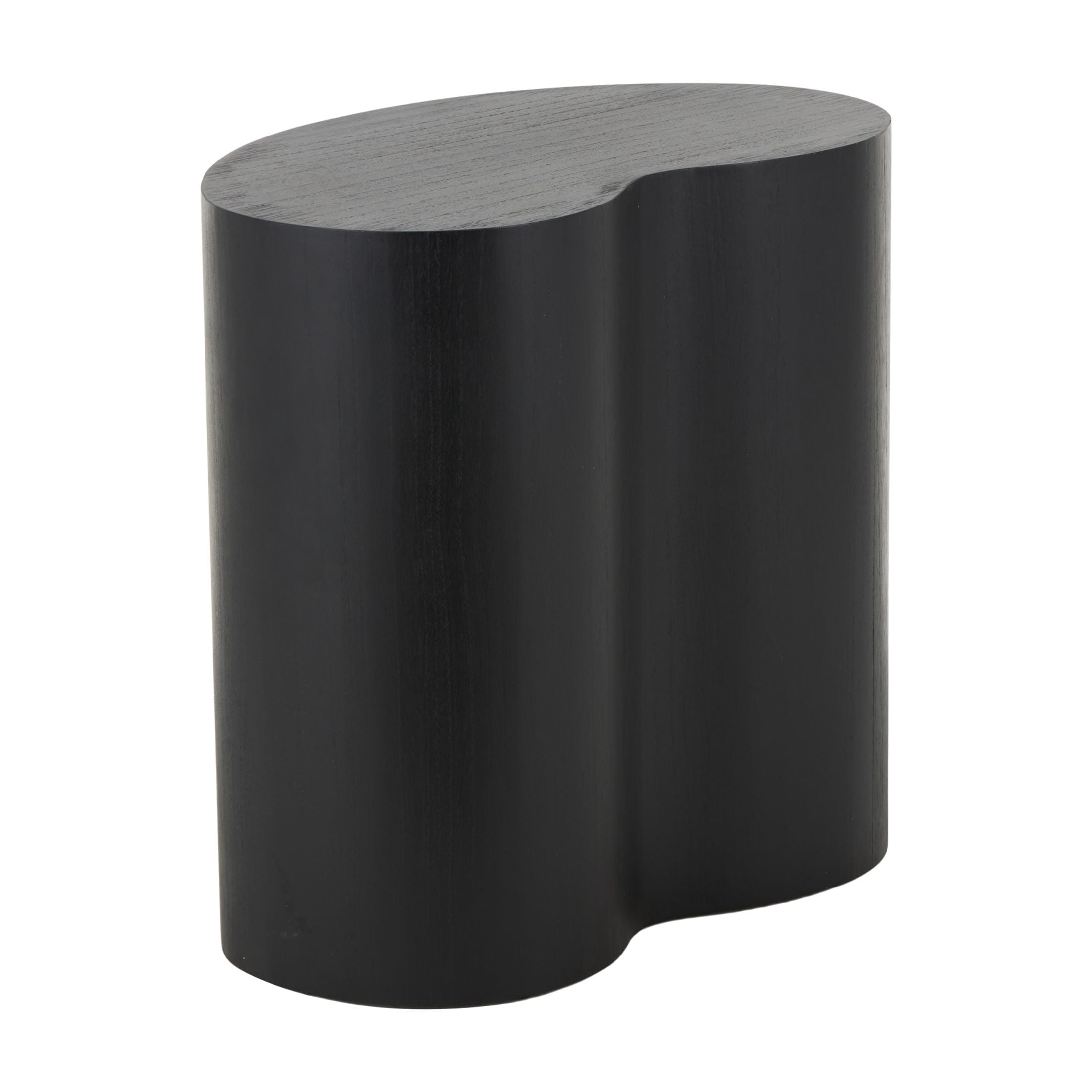 DecMode 22" x 22" Black Wood Heart Inspired Accent Table, 1-Piece