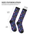 thumbnail image 4 of Honeii Colorful Butterflies Print Sports Compression Socks,Running Crew Socks,Moisture-Wicking Anti-Blister Hiking&Gym Athletic, 4 of 7