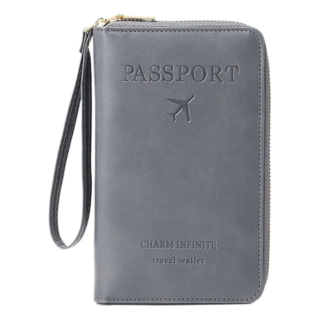 Étuis de Passeport Simples et Simples pour l'Été, Rentrée Scolaire, Breloque, Portefeuille de Voyage Infini, Porte-Cartes de Voyage Multifonction à Fermeture Éclair, Porte-Cartes avec Blocage Rfid
