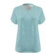 thumbnail image 4 of Bovxnpu Womens Summer Tops, Plus Size Casual T Shirt, Women's Oversized V-neck Short Sleeved Solid Summer Base Shirt Sports T-shirt XXXXXL, 4 of 4