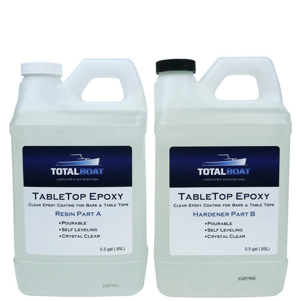 Best Epoxy Resin For Wood River Tables || TotalBoat Epoxy Resin Crystal Clear - 1 Gallon Epoxy Resin & Hardener Kit for Bar Tops, Table Tops & Countertops | Pro Epoxy Coating for Wood, Concrete, Art